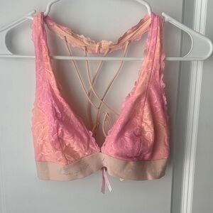 Victoria’s Secret Pink and Peach Lace Halter Bralette
